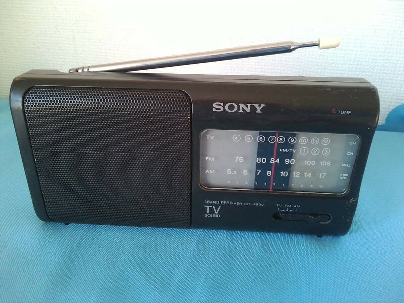 SONY 　FM/AMコンパクトラジオ ICF-480V 日本製★動作品！難あり