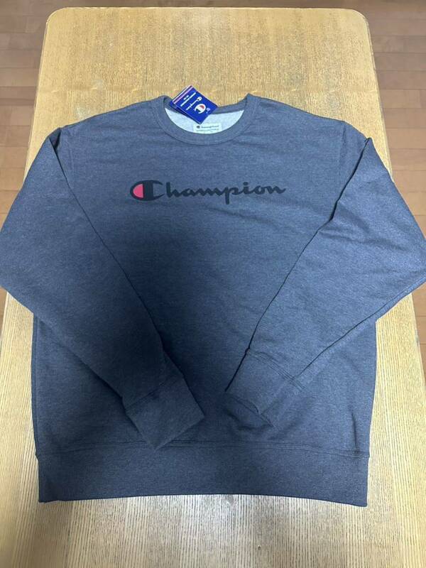 Champion チャンピオン スウェットシャツ スクリプトロゴ ダークグレー L ※並行輸入品 トレーナー クルーネック