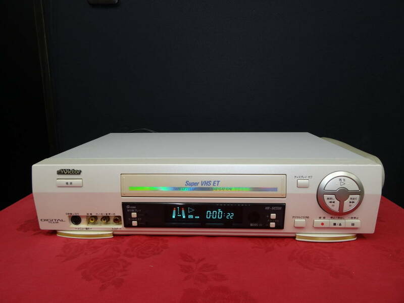 Victor 　ビクター 　ビデオカセットレコーダー 　S-VHS 　 HR-SC330-W 　2000年製　完動品 　リモコン　付き　ekt1-13gy