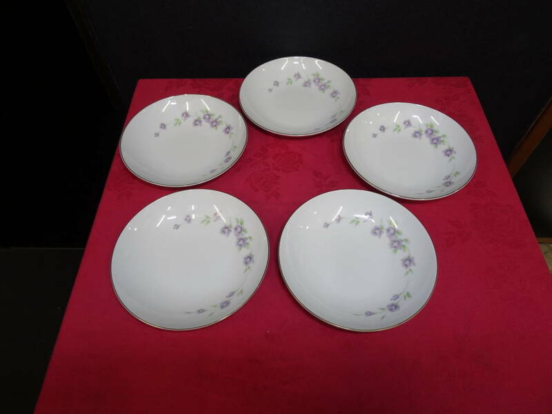 Noritake　 プレート　盛り皿 サイズ約直径19㎝高さ3.5cm 皿 深皿 パスタ　ノリタケ ５セット　ep-30