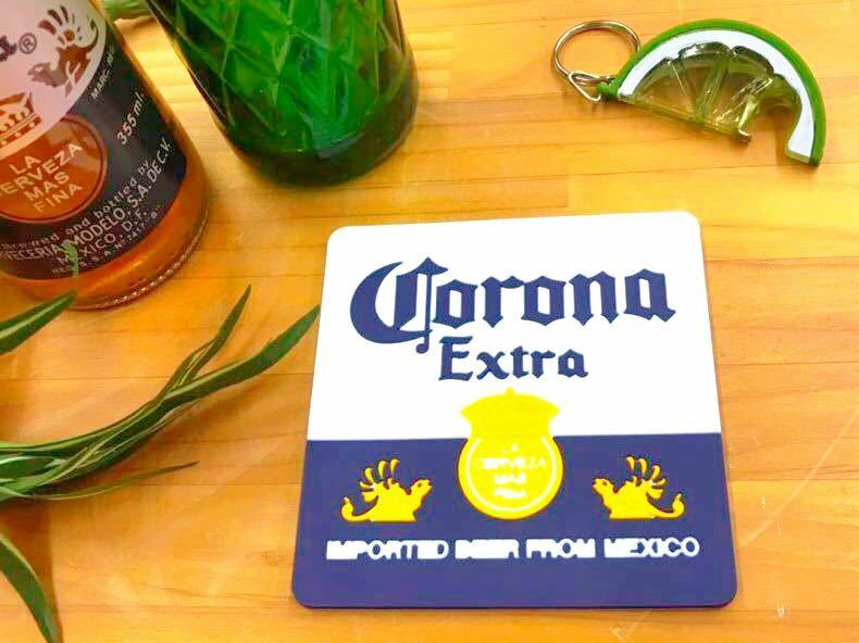 ラバーコースター Corona コロナ／ BAR ディスプレイ キッチン アルコール ドリンク インテリア アメリカン雑貨 お酒 ゴム オシャレ