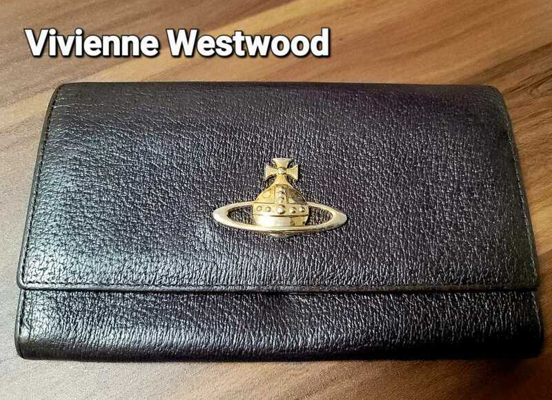 【Vivienne Westwood】ヴィヴィアンウエストウッド 長財布 ダークブラウン ピグスキン