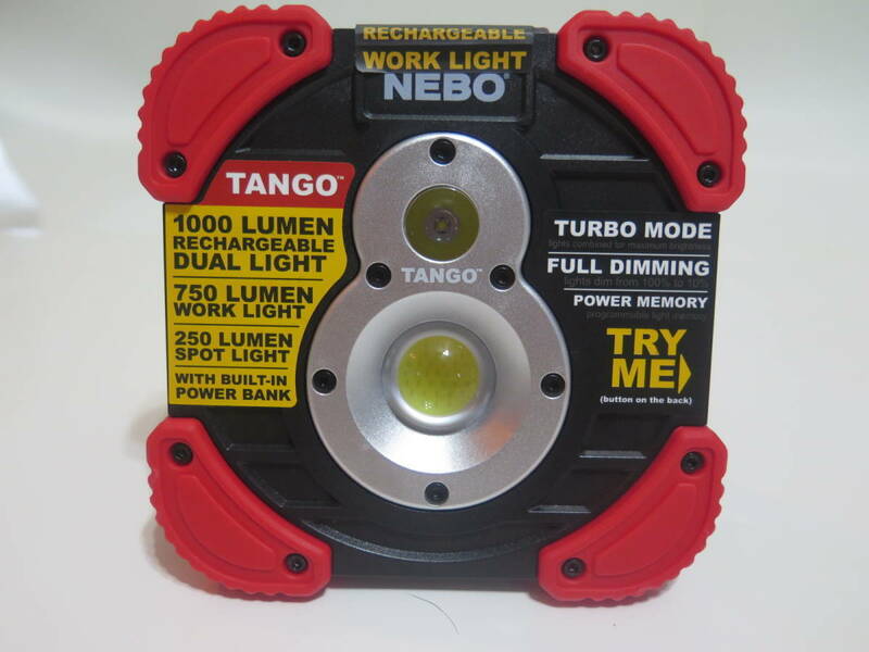 未使用　NEBO Chargeable Work Light「TANGO」ターボ機能付LEDワークライト　調光機能 ターボモード　蓄電可能 夜間作業 アウトドア 防災
