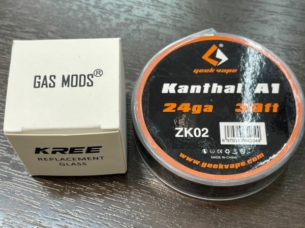 As1115-06 未使用 GASMODS KREE / KREE V2 RTA 22mm 対応 交換用ガラスチューブ （Kanthal A1付き） 同梱不可　単品取引のみ