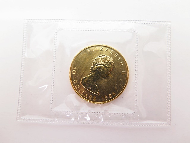 ★☆【ゴールド】K24 999.9 メープルリーフ 1/2oz コイン 金貨 ot☆★