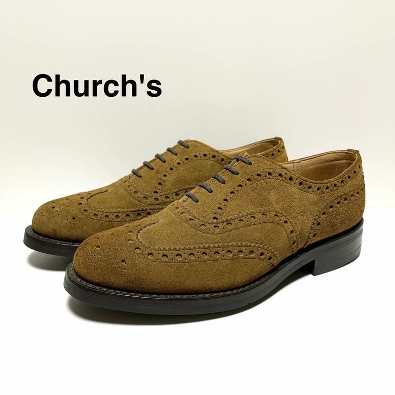 ☆良品 チャーチ Church's アマシャム ウイングチップ オックスフォード シューズ 英国製 FAIRFIELD フェアフィールド 革靴 イングランド製