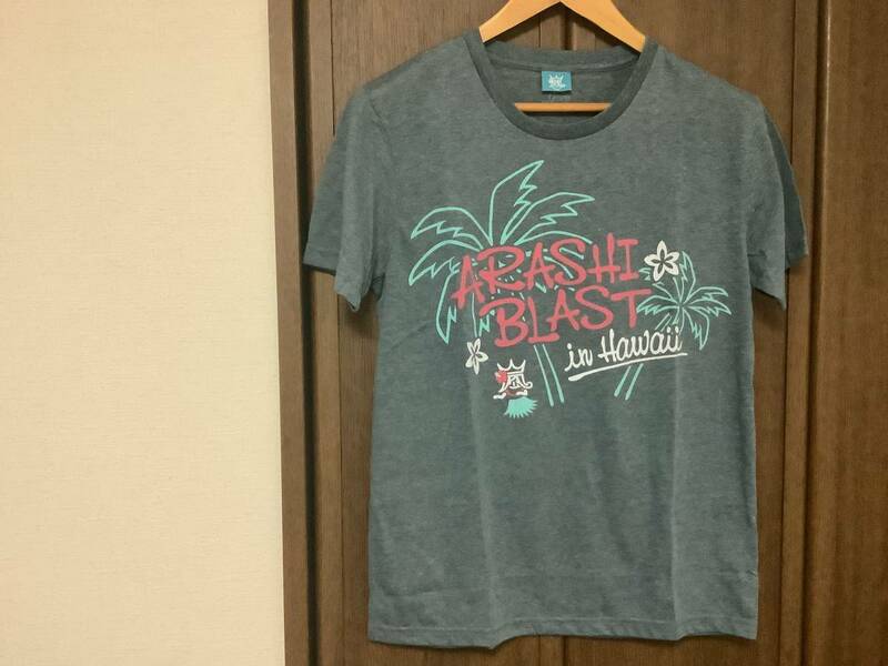 新品未使用　ARASHI BLAST IN HAWAII 2014 コンサート　Tシャツ　グレー　Fサイズ　公式グッツ　送料無料