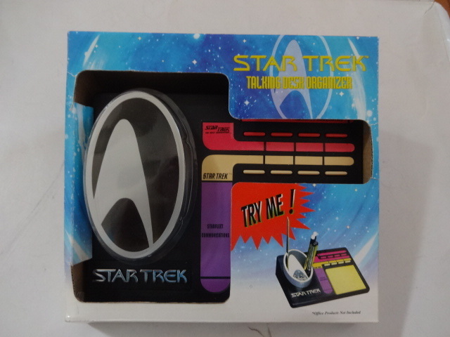 レア 新品 スタートレック TALKING DESK ORGANIZER STAR TREK TOS TNG ８種類のサウンドエフェクト付き DS9 VOYAGER ヴォイジャー 