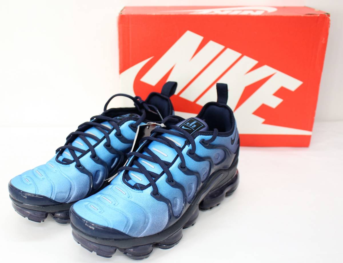Y5451＃◆タグ付き・未使用品◆NIKE ナイキ エア ベイパーマックス プラス 26.0cm 924453-401 スニーカー ブルー系