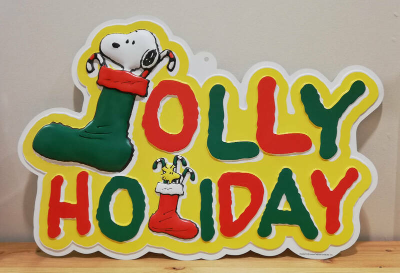 【未使用】SNOOPY ウォールデコ JOLLY HOLIDAY パネル クリスマス 装飾 ディスプレー ヴィンテージ 新品