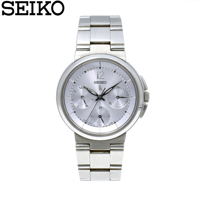 SEIKO セイコー ルキア 5Y89-0B70 パープル系文字盤 QZ クォーツ レディース 腕時計 シルバー