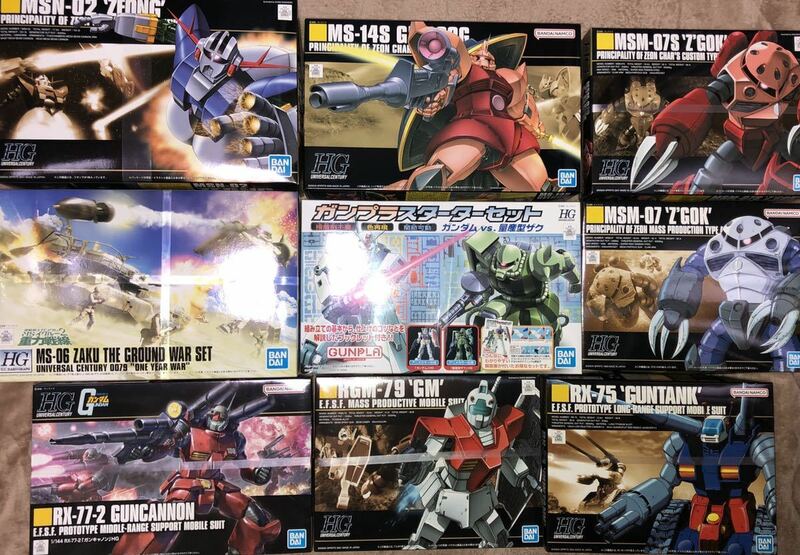 未組立 HG ジオング　シャア専用　ゲルググ　ズゴック　ガンダム vs 量産型ザク　ザク地上戦セット　ジム　など　ガンプラ　HGUC