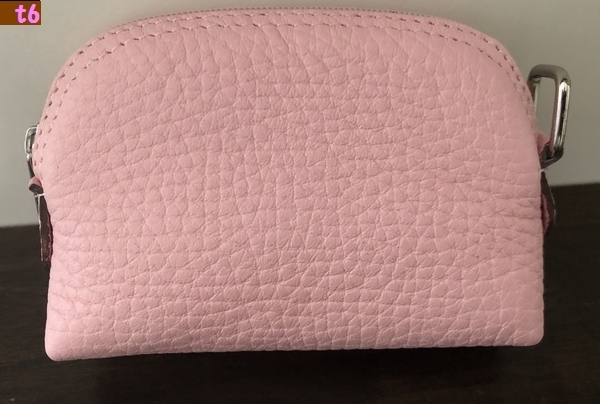未使用 上質 天然牛革 レザー 軽量 かるい コンパクト シンプル ミニウォレット 柔らかい コインケース - 財布 ピンク