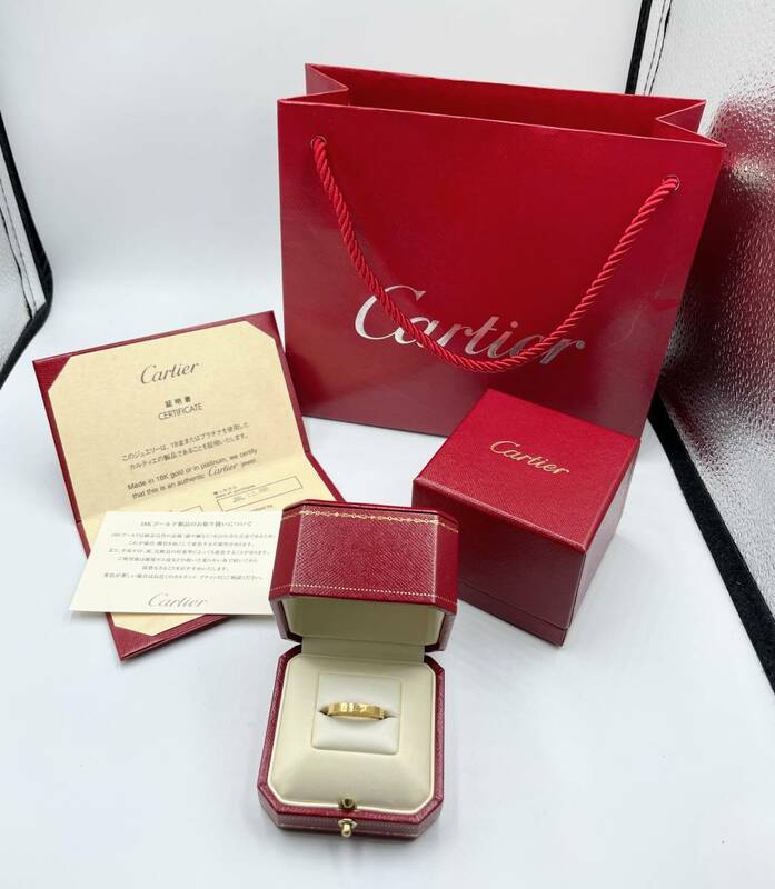 【真贋保証】【新品同様】Cartier カルティエ ラニエール リング 指輪 イエローゴールド 51 11号 750 K18 保証書有