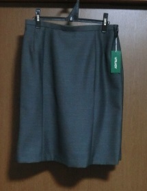 【未着用品】オフィスユニホーム スカート サイズ：１９号 　カラー：グレー スカート丈：５９ｃｍ