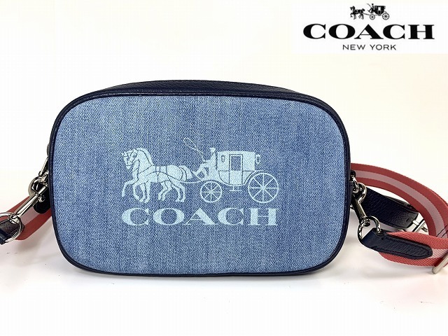 新品同様★送料無料★ コーチ COACH ホース アンド キャリッジ デニム コンバーチブル ベルト バッグ ショルダーバッグ