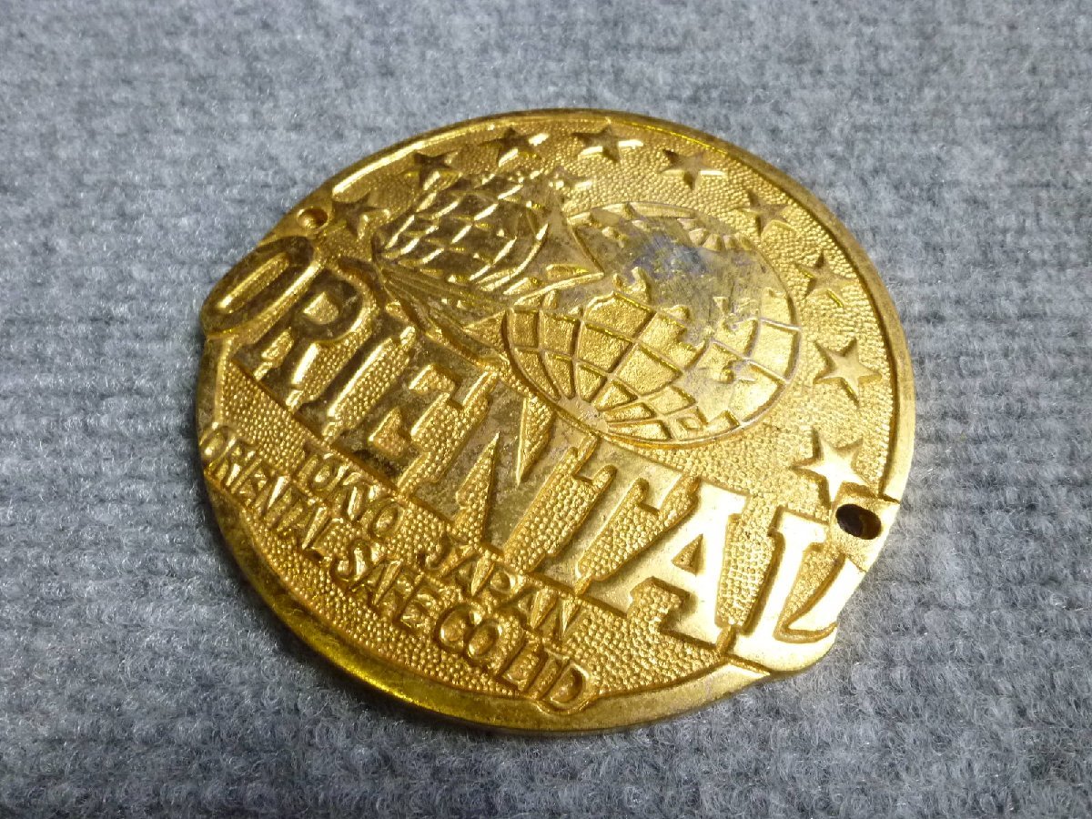 ▲ オリエンタル 金庫 エンブレム プレート 当時物 レトロ ▲ ⑦