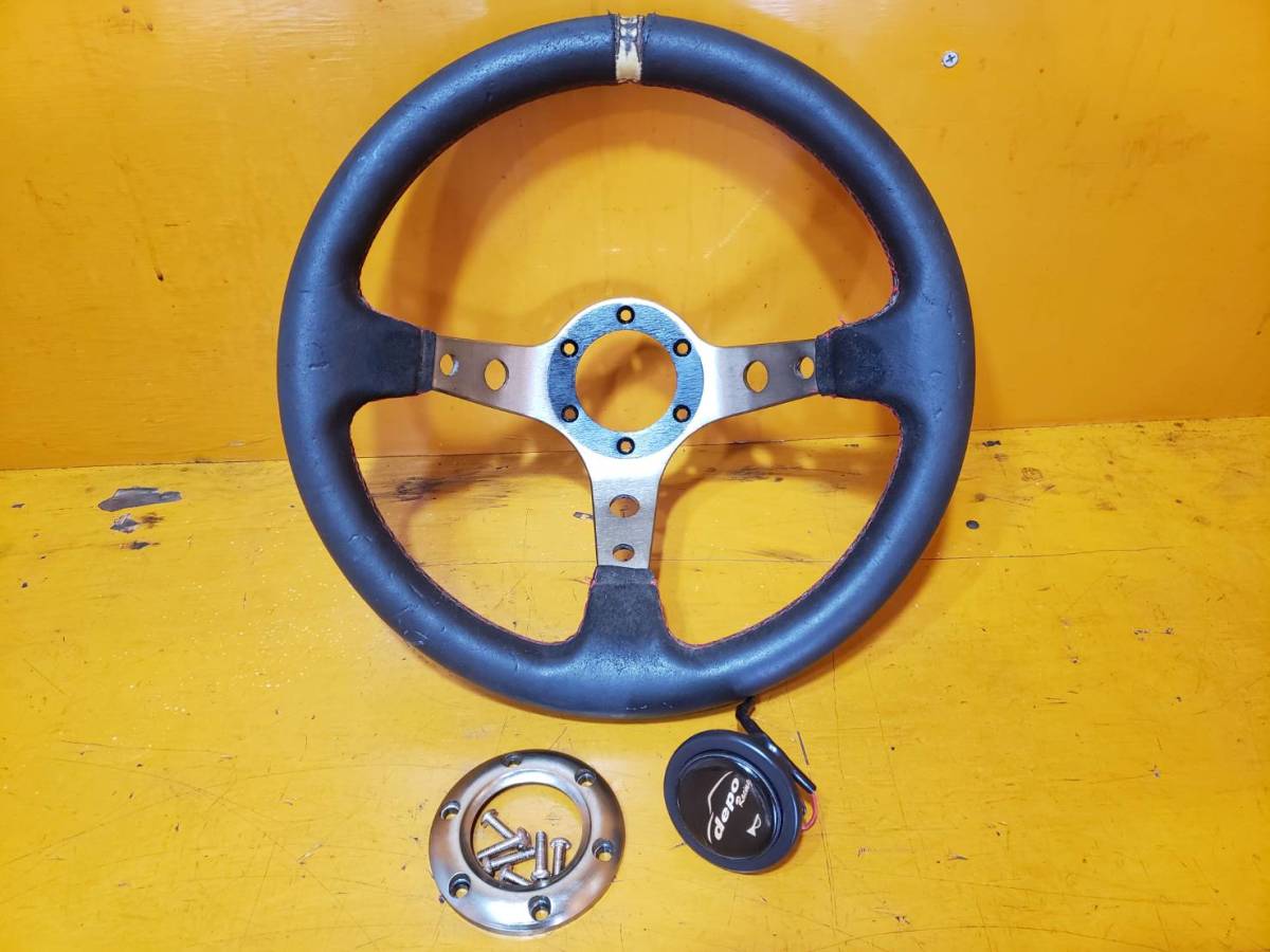 デポレーシング DEPO RACINGハンドル ステアリング 32cm
