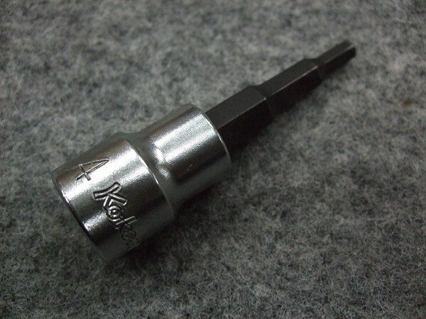 Koken 3/8 9.5 ヘックスビットソケットレンチ 4mm