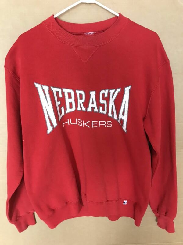 80s～90s? USED NEBRASKA HUSKERS SWEAT SHIRTS 80's～90's？ 中古 スウェット シャツ LARGE 送料無料