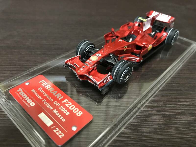 1/43完成品 TAMEO フェラーリ F2008 #2 F.マッサ ヨーロッパGP優勝 2008