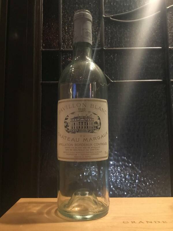 ワイン 空き瓶 ヴィンテージ'８０ パヴィヨン ブラン ドゥ シャトー マルゴー