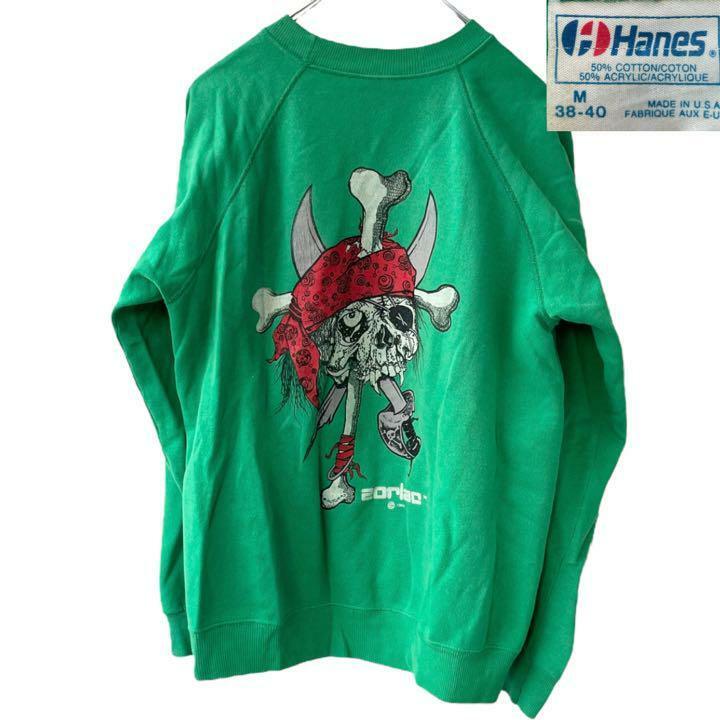 スペシャル グリーンボディ 80s ZORLAC PUSHEAD ゾーラック パスヘッド スウェット トレーナー size M オリジナル ヴィンテージ santa cruz