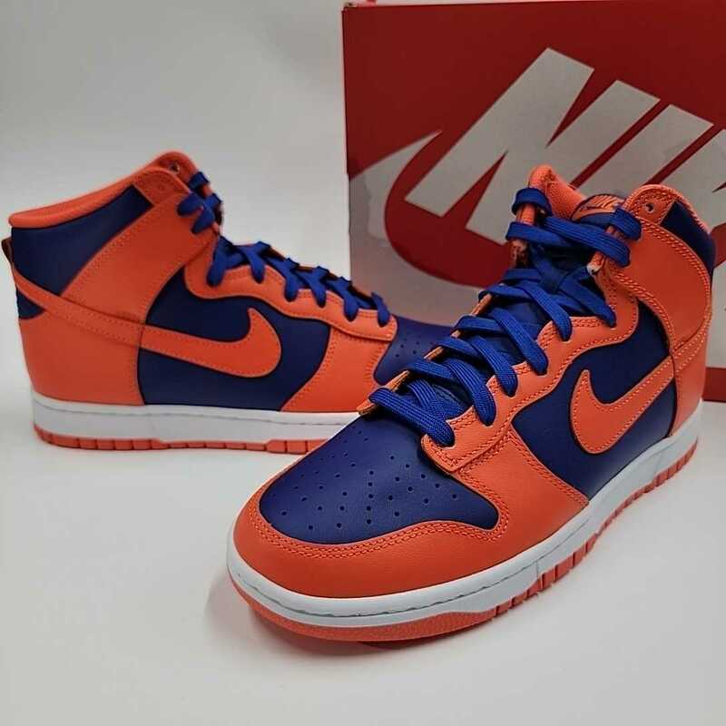 新品 未使用 28㎝ Nike Dunk High Retro Orange and Deep Royal DD1399-800 ナイキ ダンク ハイ レトロ オレンジ ディープ ロイヤル