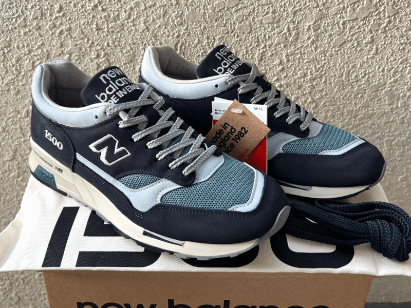 国内正規品 UK製 New Balance M1500OGN OG NAVY/GRAY US8.5 26.5cm 限定30th ヌバックレザー イギリス英国製 ネイビー×グレー スニーカー