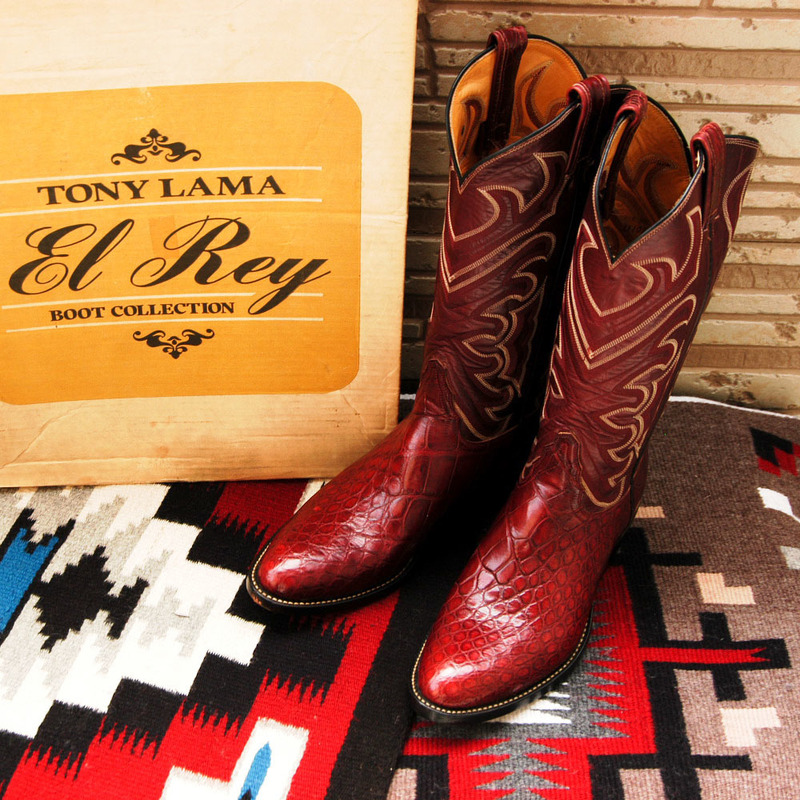 Tony Lama Western Boot ★ トニーラマ ウエスタン ブーツ クロコダイル ワニ 乗馬 カウボーイ ルケーシー ロングブーツ ビンテージ