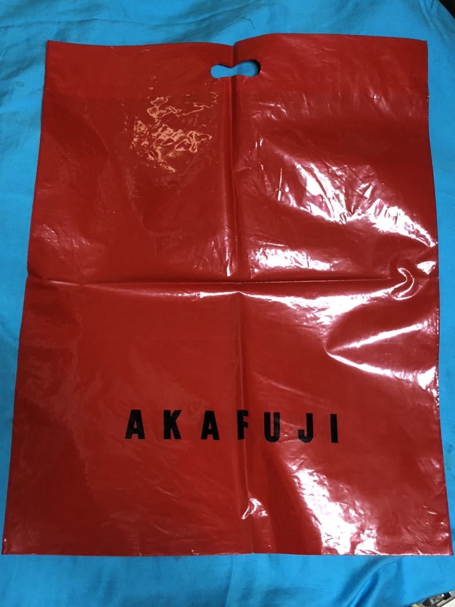 90's原宿「AKAFUJI」赤富士ビニール製ショップバッグ　オマケ付
