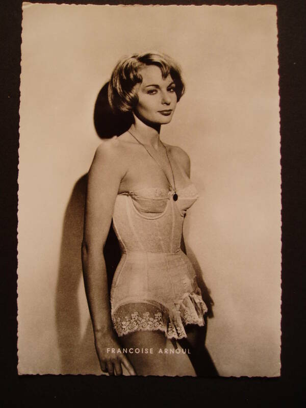 フランソワーズ・アルヌール ポストカード 未使用 ヴィンテージ Francoise Arnoul Vintage Postcard