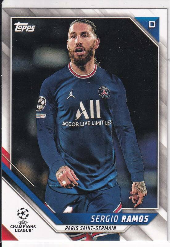 2021/22topps　UEFA CHAMPIONS LEAGUE　36　SERGIO RAMOS　セルヒオ・ラモス　パリ・サンジェルマン