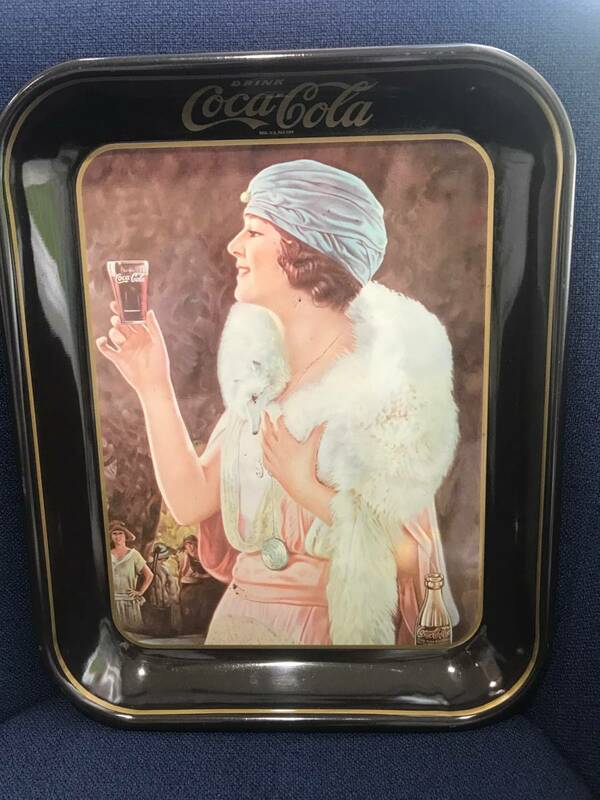 ■希少品■コカ・コーラ　CocaCola　FlapperGirl　1970　アイアントレイ　アンティーク　ヴィンテージ