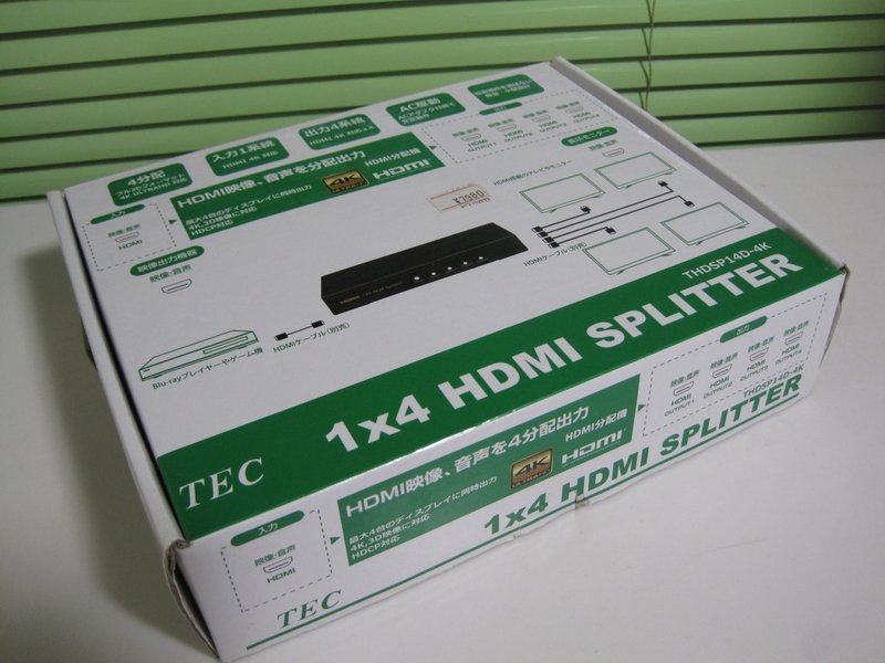 ☆★JUNK PARTS★☆ TEC 4K HDMI Splitter♪1in 4out THDSP14D-4K HDCP1.3対応 美品☆ 動作未確認-ジャンク/即決有☆彡 ACアダプタ付