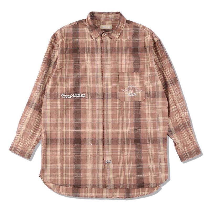 新品 (WIND AND SEA) WDS (Be Youth Town) Plaid shirt Beige ウィンダンシー WDS プラッドシャツ チェック柄 シャツ ベージュ サイズXL