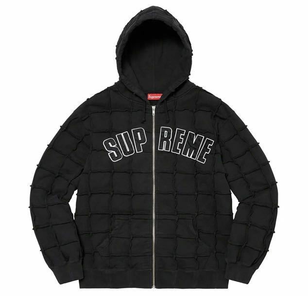 Supreme Reverse Patchwork Zip Up Hooded Sweatshirt☆