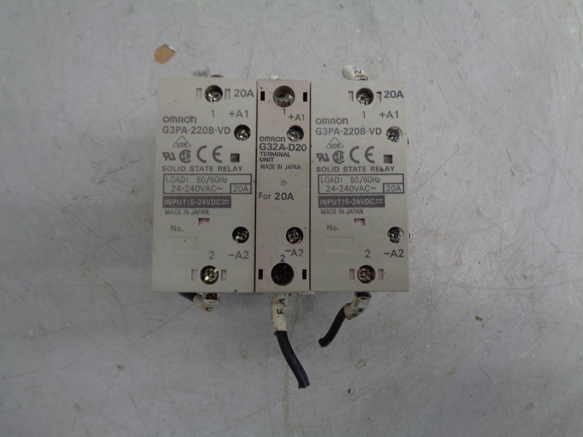 MK6660 オムロン(omron) パワー・ソリッドステート・リレー G3PA-220B-VD /G32A-D20