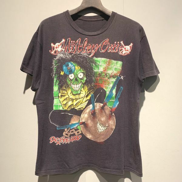 80s 89年製 Motley Crue モトリークルー × Pushhed パスヘッド Dr.Feelgood Touer Tee ツアーTシャツ BROCKUMボディ バンドT スカル