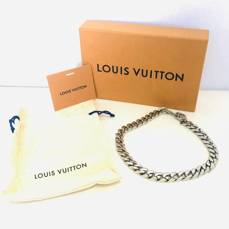 美品 ルイヴィトン LOUIS VUITTON コリエ・LVチェーンリンクス ネックレス M69987 喜平 メンズ ネックレス 箱 保存袋付き