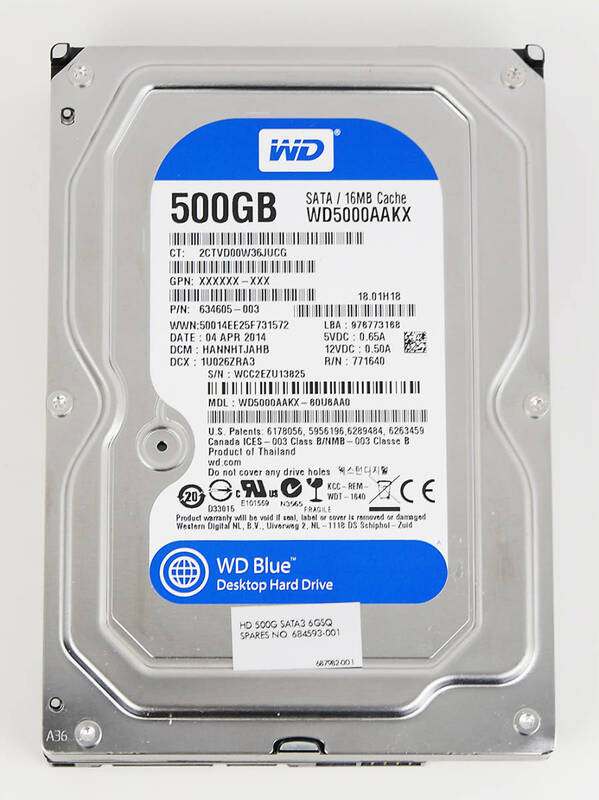 ハードディスク　3.5インチ SATA　500GB Western Digital ウエスタンデジタル 内蔵 HDD 16MB 7200rpm