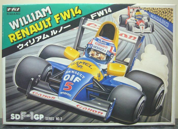 ナガノ　SD F‐1 GP　ウィリアム ルノー FW14☆スーパーディフォルメタイプ☆ドライバー付