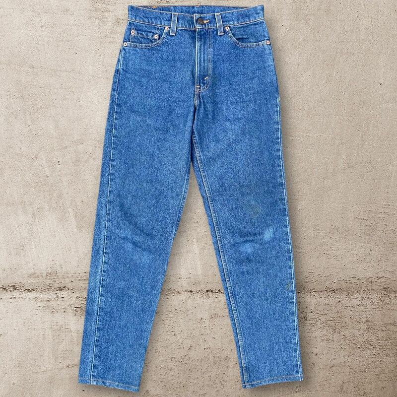 【濃い濃い】 90s Levi's 610 リーバイス610 ヴィンテージ デニム ジーンズ テーパード スリム USA製 米国製 濃紺 W29 L31 スモールe