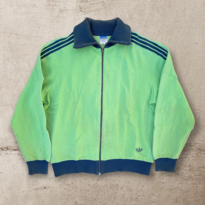 【希少】 70s〜 adidas 西ドイツ デサント ヴィンテージ トラックジャケット ジャージ ビンテージ トレフォイル ヴィンテージ ATP Lサイズ