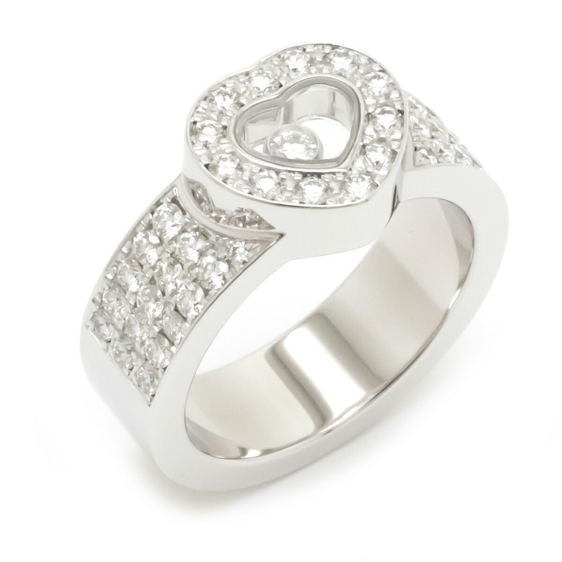 【メーカー仕上げ済】Chopard ショパール ハッピーダイヤ ハート リング 指輪 1PD ダイヤモンド K18WG
