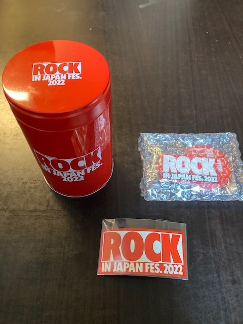 Rockin' on Rock In Japan Festival 2022 ロッキンジャパンフェス 先行特典 ギフト缶 ステッカー 缶バッチ キーホルダー セット