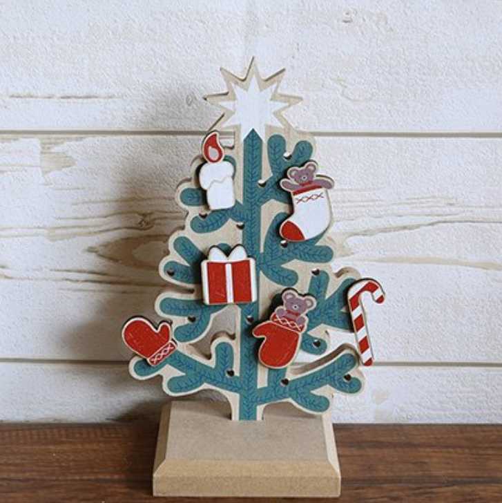 クリスマスツリー 木製オブジェ インテリア ウッドオブジェ 卓上 スタンド 木製 ウッド オブジェ インテリア クリスマス 雑貨 小物