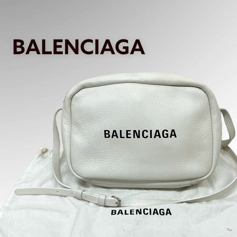 保存袋付き BALENCIAGA バレンシアガ EVERYDAY CAMERA BAG S エブリデイ ロゴ レザー カメラバッグ ショルダーバッグ 489812 9060