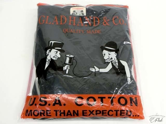 新品 グラッドハンド GLAD HAND 型番01　パックTEE クルーネック 半袖　管理004 半袖Tシャツ black S