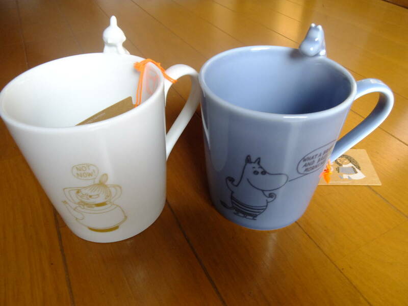 Afternoon Tea 限定 ムーミン フィギュア付きマグカップ2つセット 未使用 トーベ・ヤンソン100周年 未使用